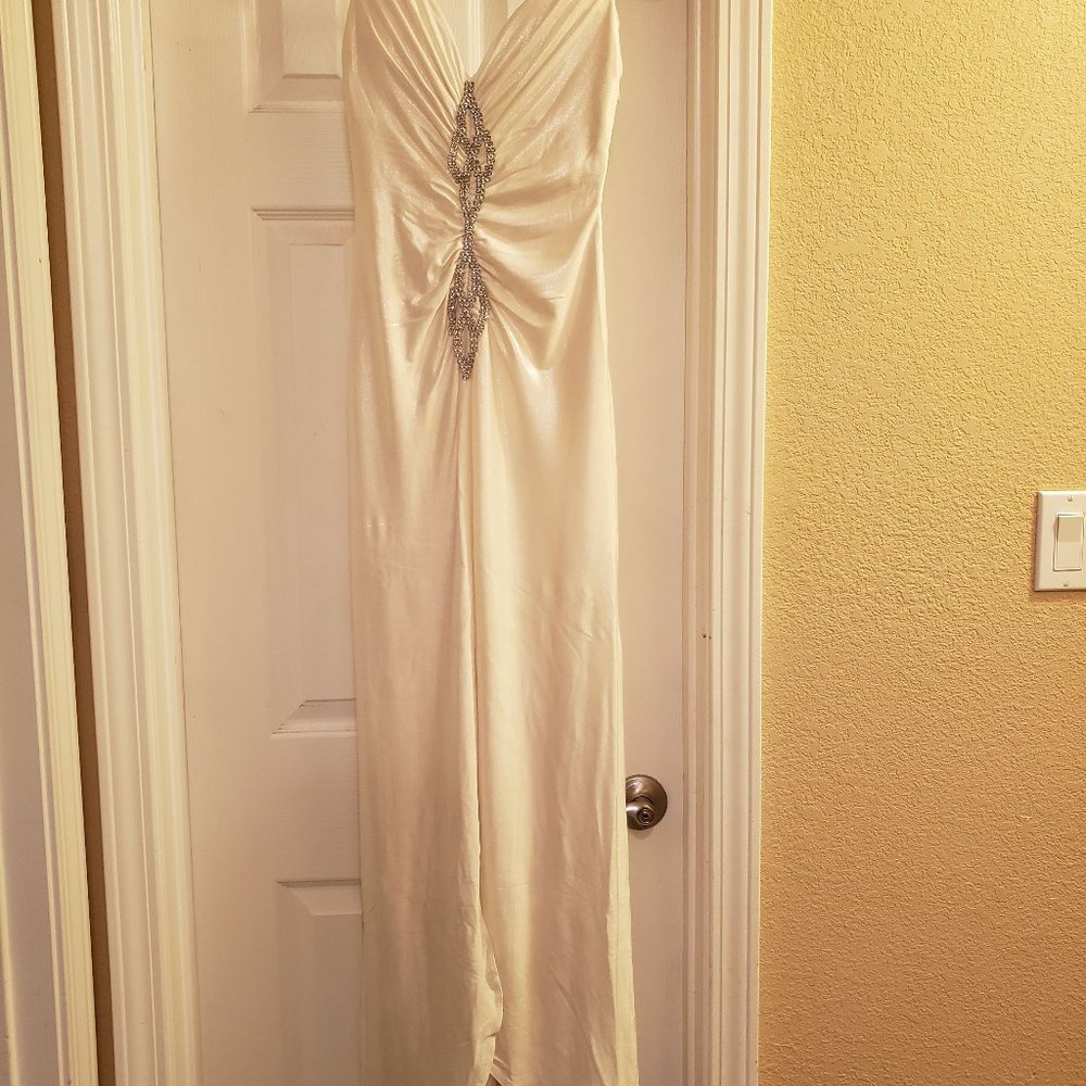 Dave & Johnny by Laura Ryner from David's Bridal off white with beads size 1